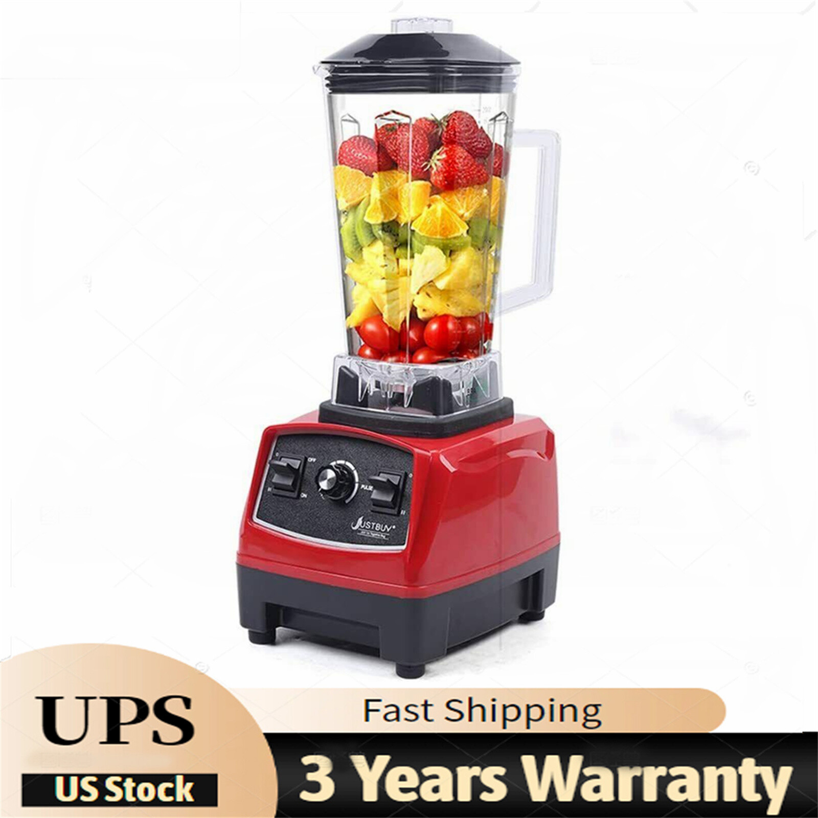 3HP 2L Professional Blender Heavy Duty Commercial Blender Mixer Juicer US