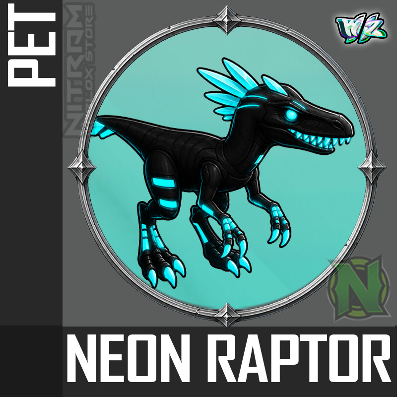 World Zero WZ - PET with PERFECT PERKS - NEON RAPTOR