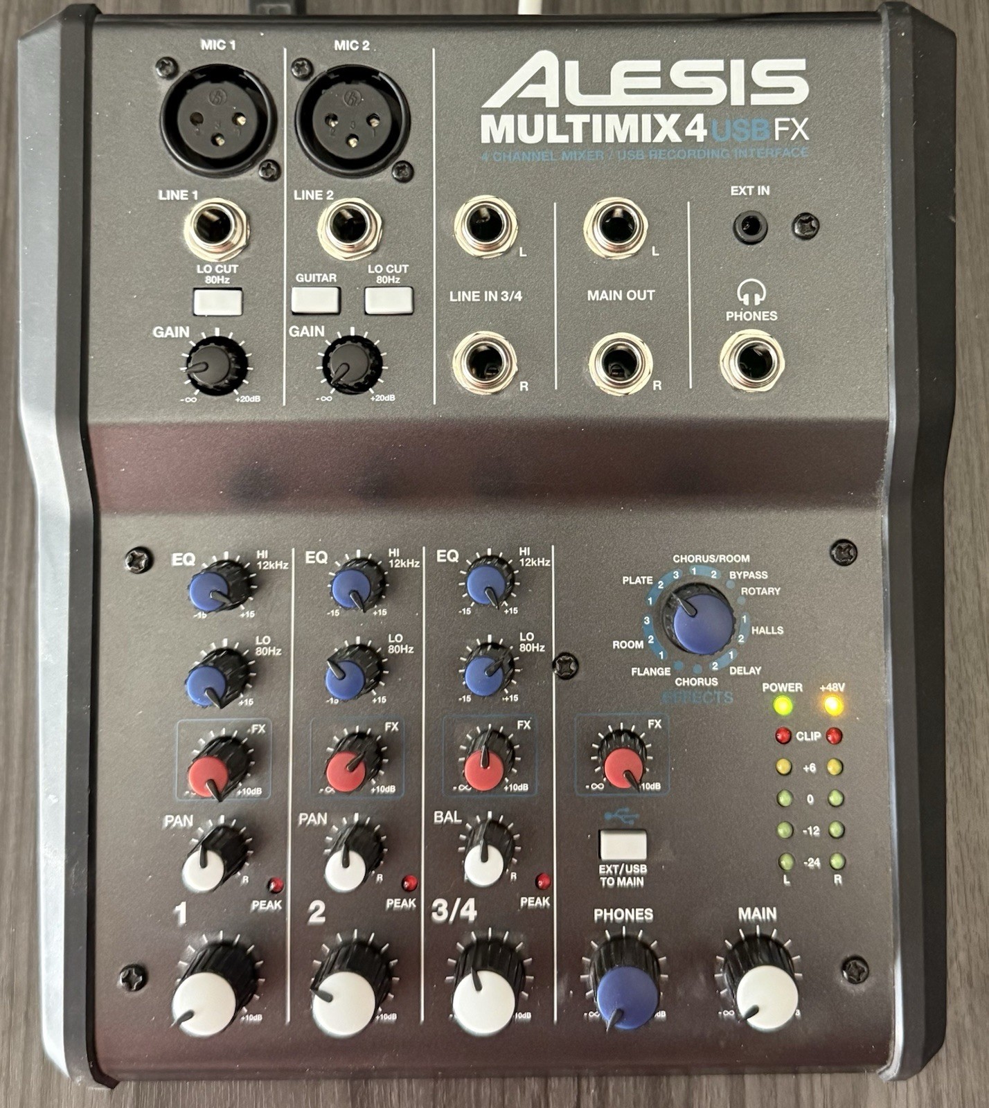 Alesis MultiMix 4 USB FX 4-Channel Mixer Audio Interface w/ Box Tested