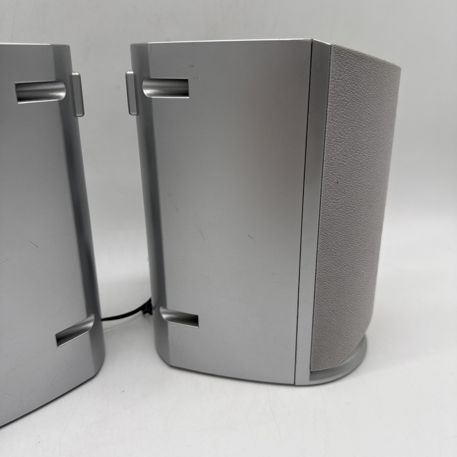 Coby CX-CD375 Speakers Pair 4 OHM Silver -- TESTED & Working