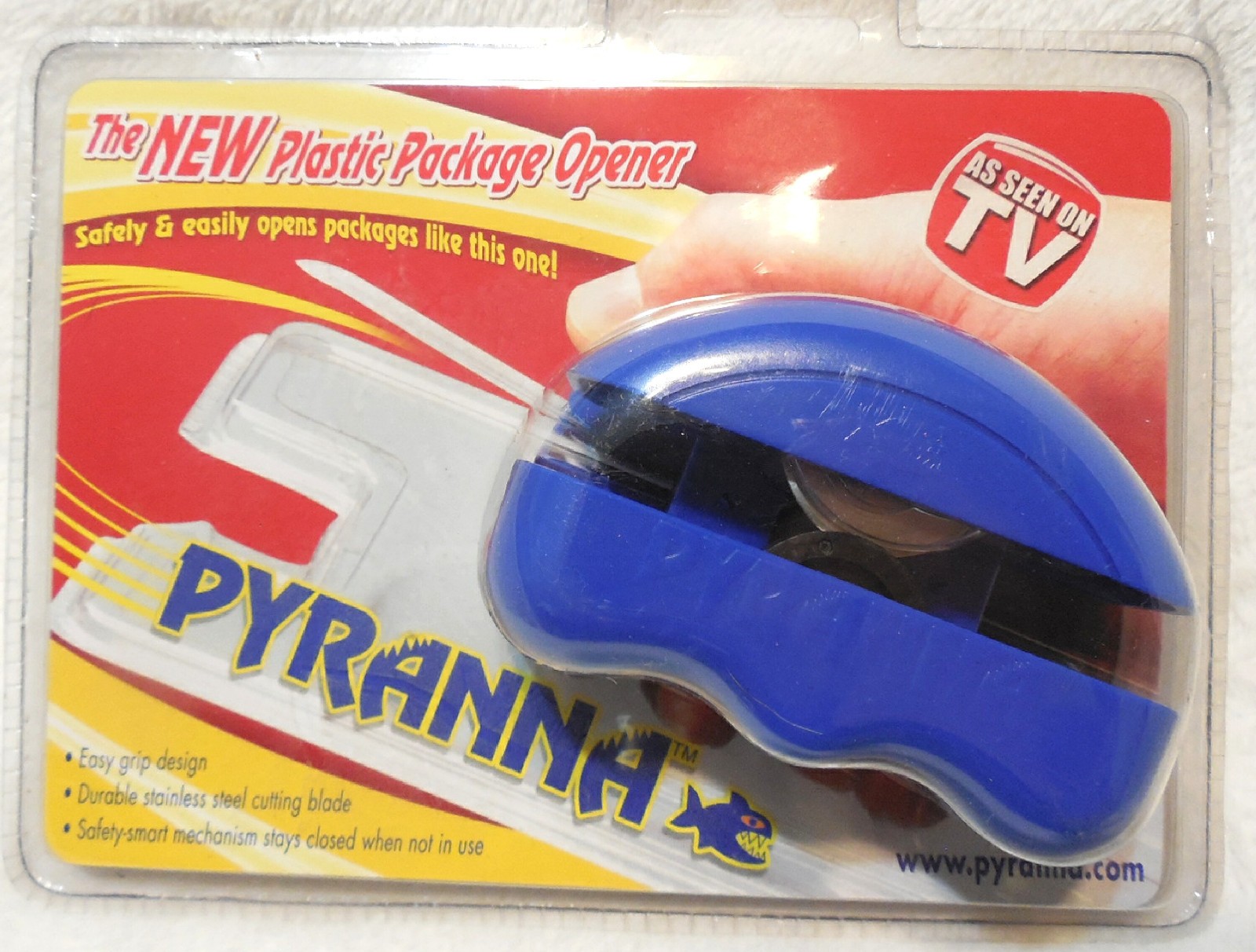Pyranna The Plastic Package Opener New As Seen On TV Brand New Sealed Easy Grip