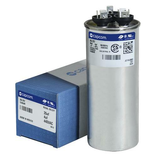 Genteq GE Capacitor Round 35/4 uf Mfd 440 VAC volts # 25L757 - 27L18