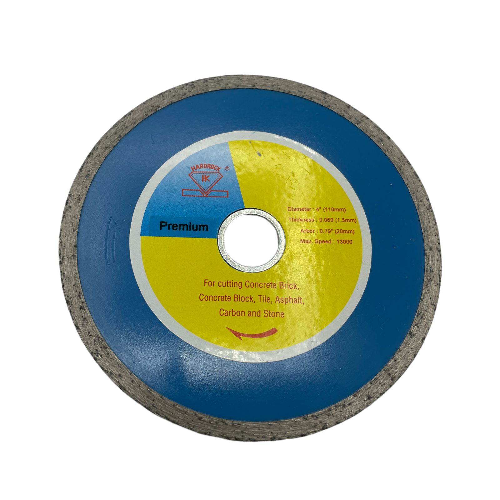 4 Inch Premium Continuous Diamond Saw Blade Cut Concrete Bricks Tile Block