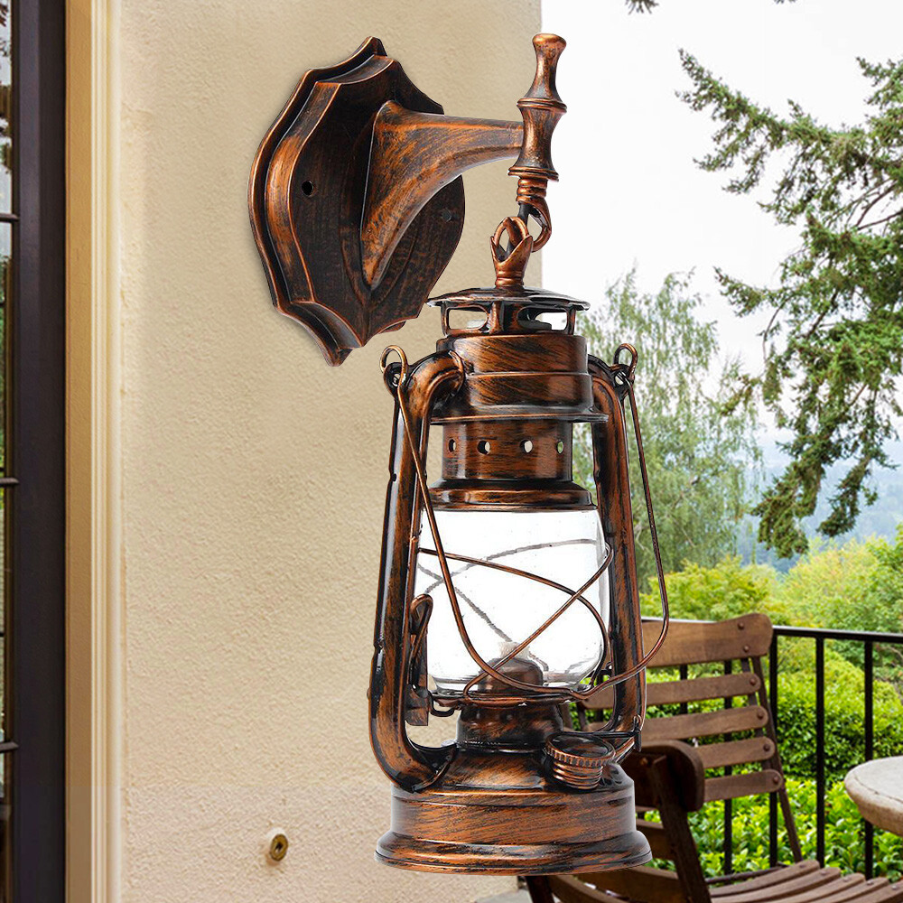Wall Light Vintage Lantern Sconce Porch Hanging Lamp Fixture Outdoor Bronze NEW