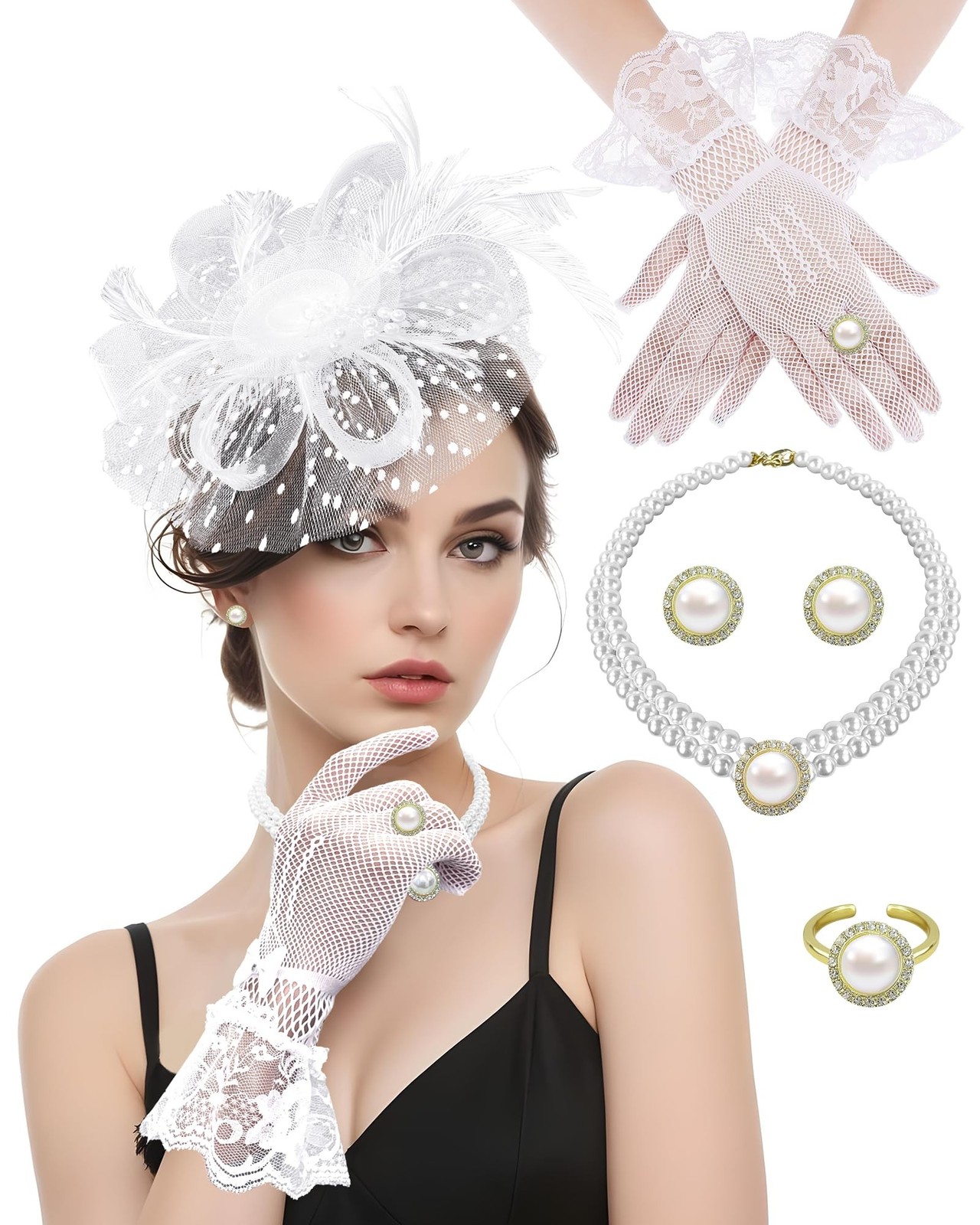 Fascinators Hat for Women Tea Party Hat Headband Flower Mesh Ribbons Feathers...
