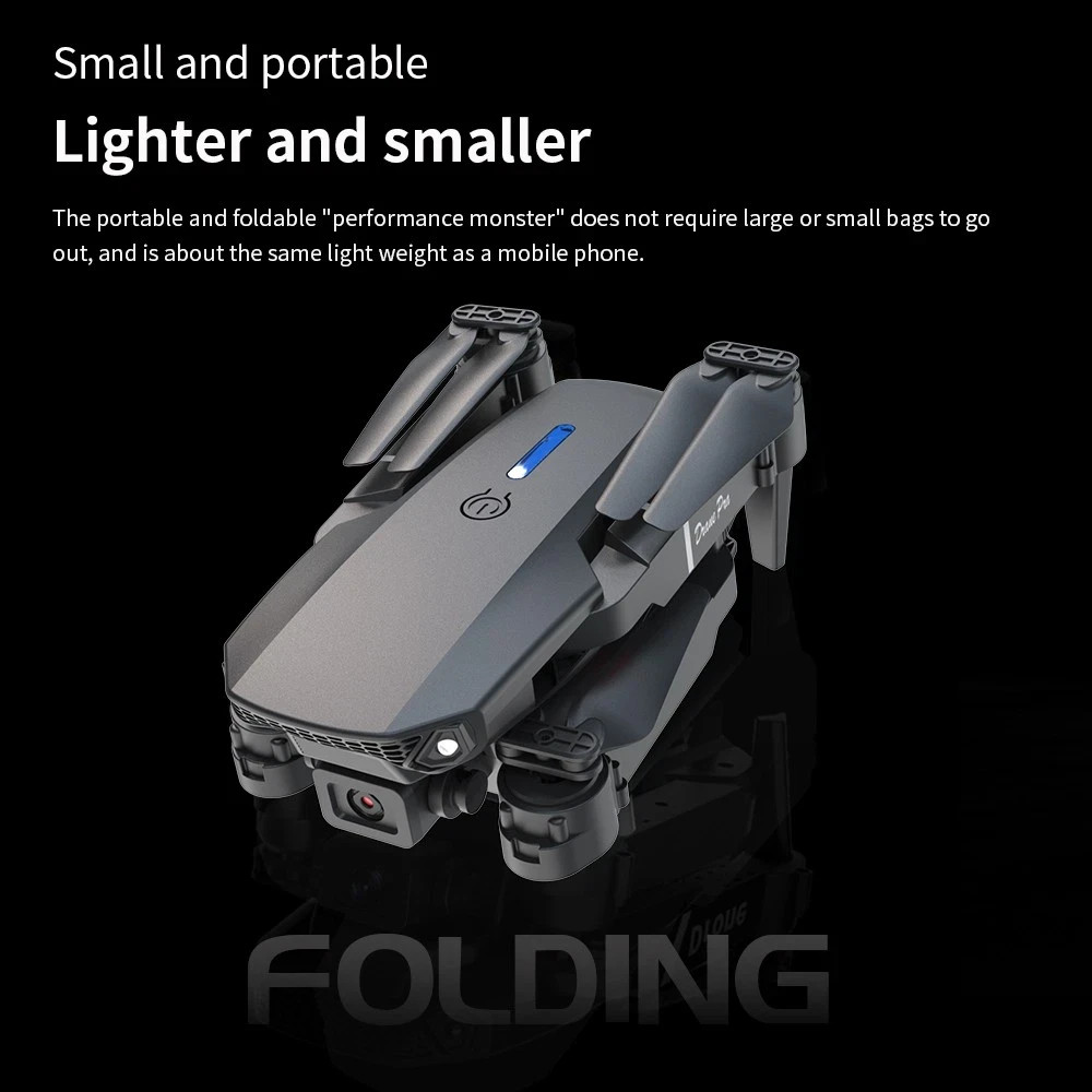 Drone 4K HD Dual Camera WiFi FPV RC Foldable Quadcopter Remote With Screen Gift