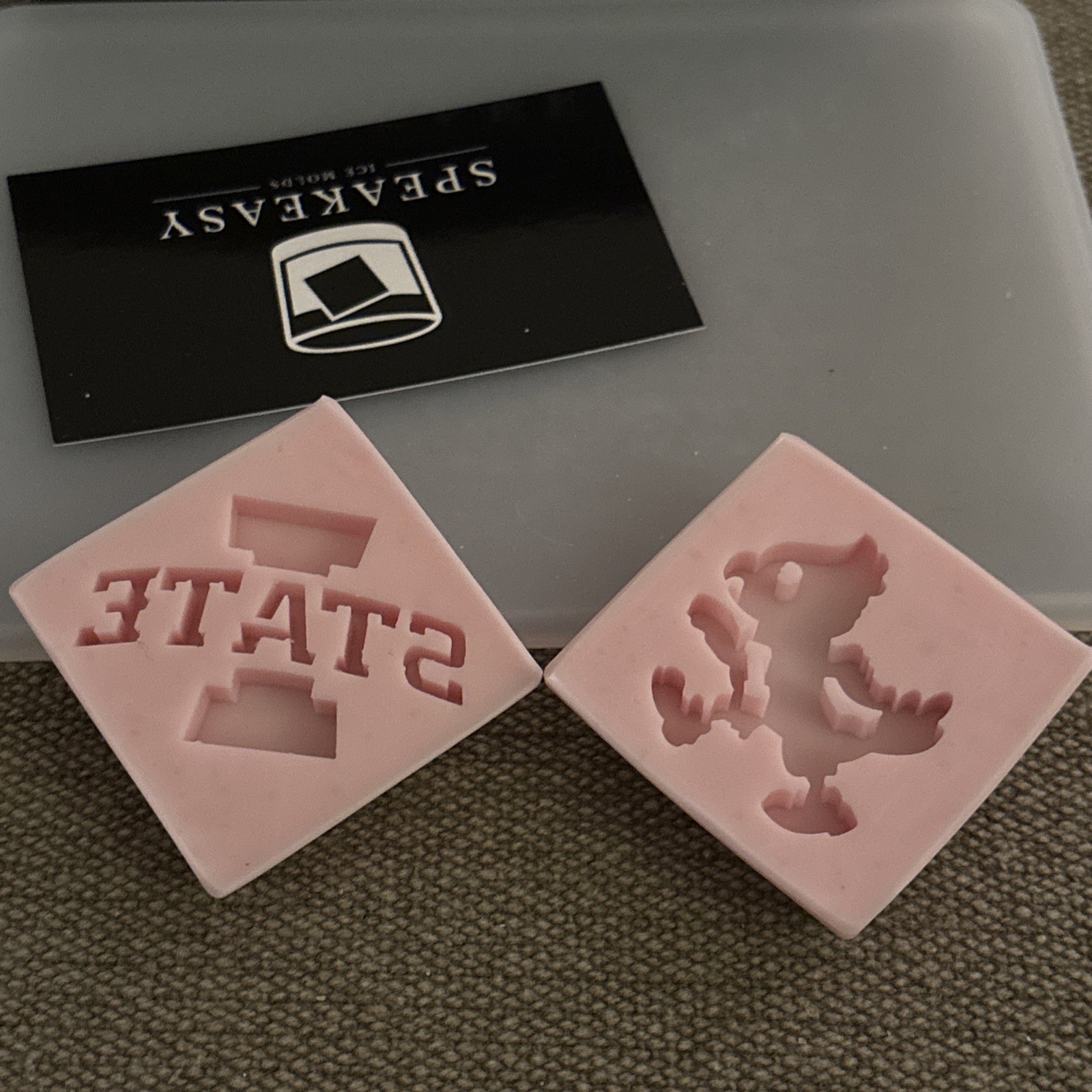 Iowa State Cyclones. Silicone 6 Cube Mold. Speakeasy Custom Silicone Ice Molds.