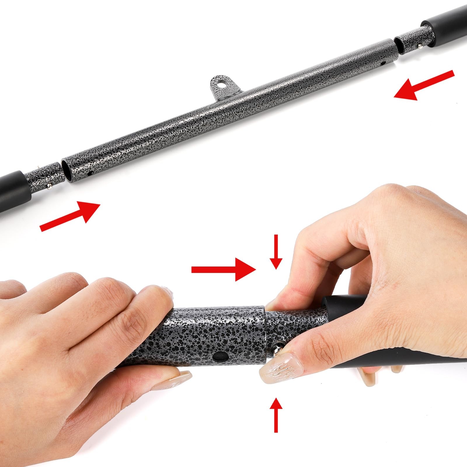 Mezchi 39"/99cm LAT Pull Down Attachments, LAT Pull Down Bar with Non-Slip Ha...
