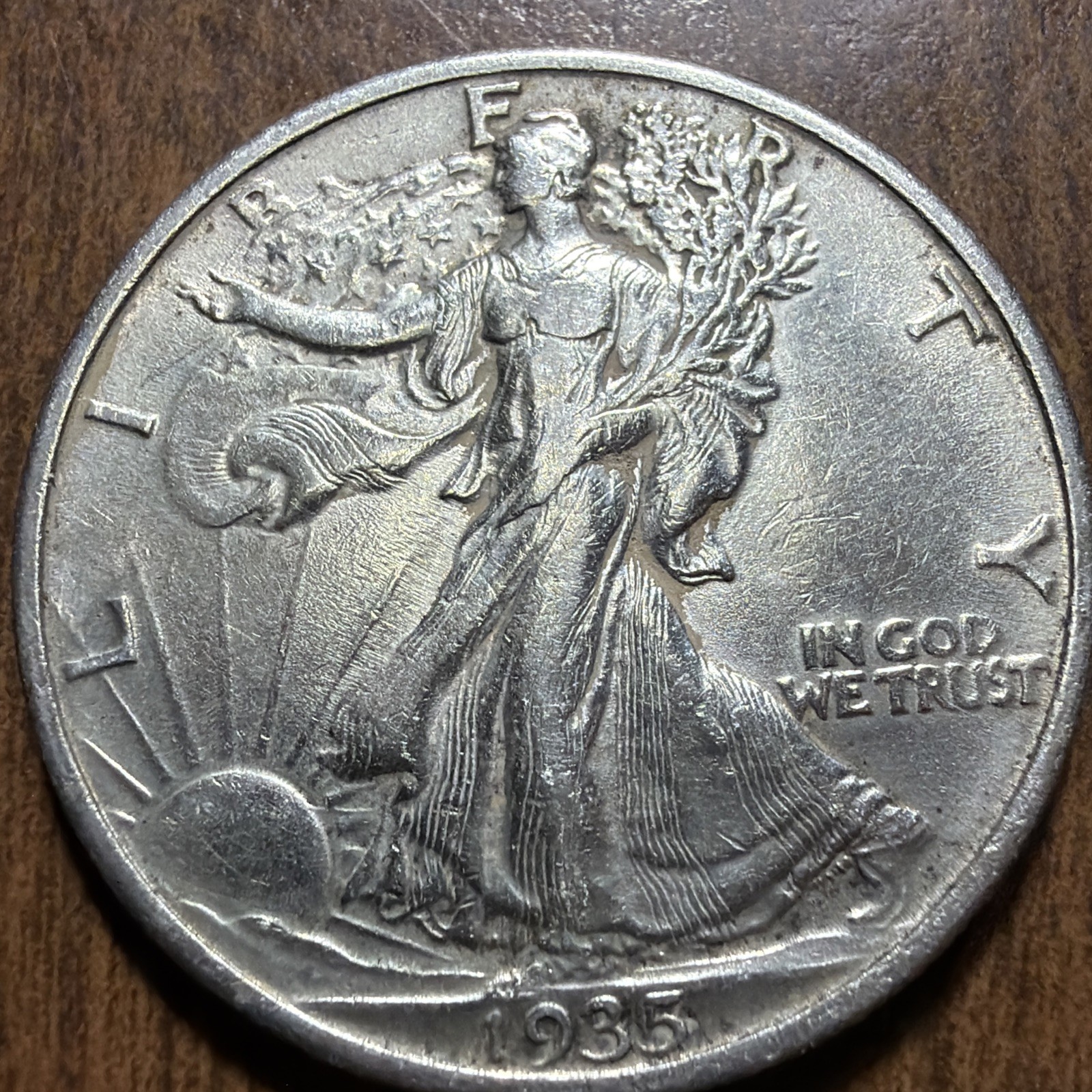 1935 Walking Liberty 1/2 dollar FR Actual Coin Check My Store Out