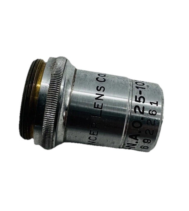 SPENCER LENS CO 16MM-N.A.0.25-10X MICROSCOPE OBJECTIVE RARE