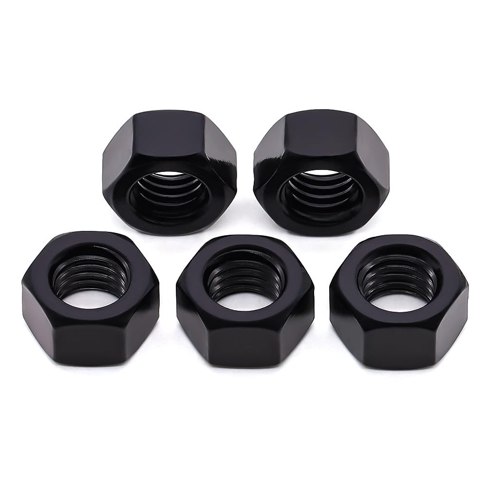 50 PCS M61.0 Stainless Steel Hex Nuts Hexagon Head 304 188 Black Coated