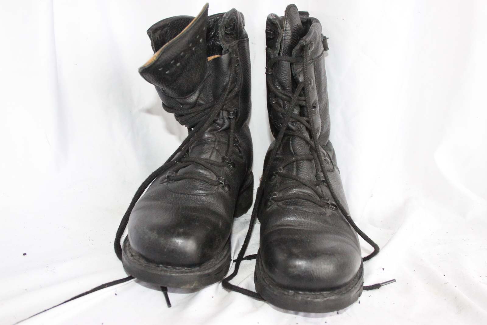 DAMAGED German Military Ranger Black Leather Tactical Combat Boots Outdoor 6.5