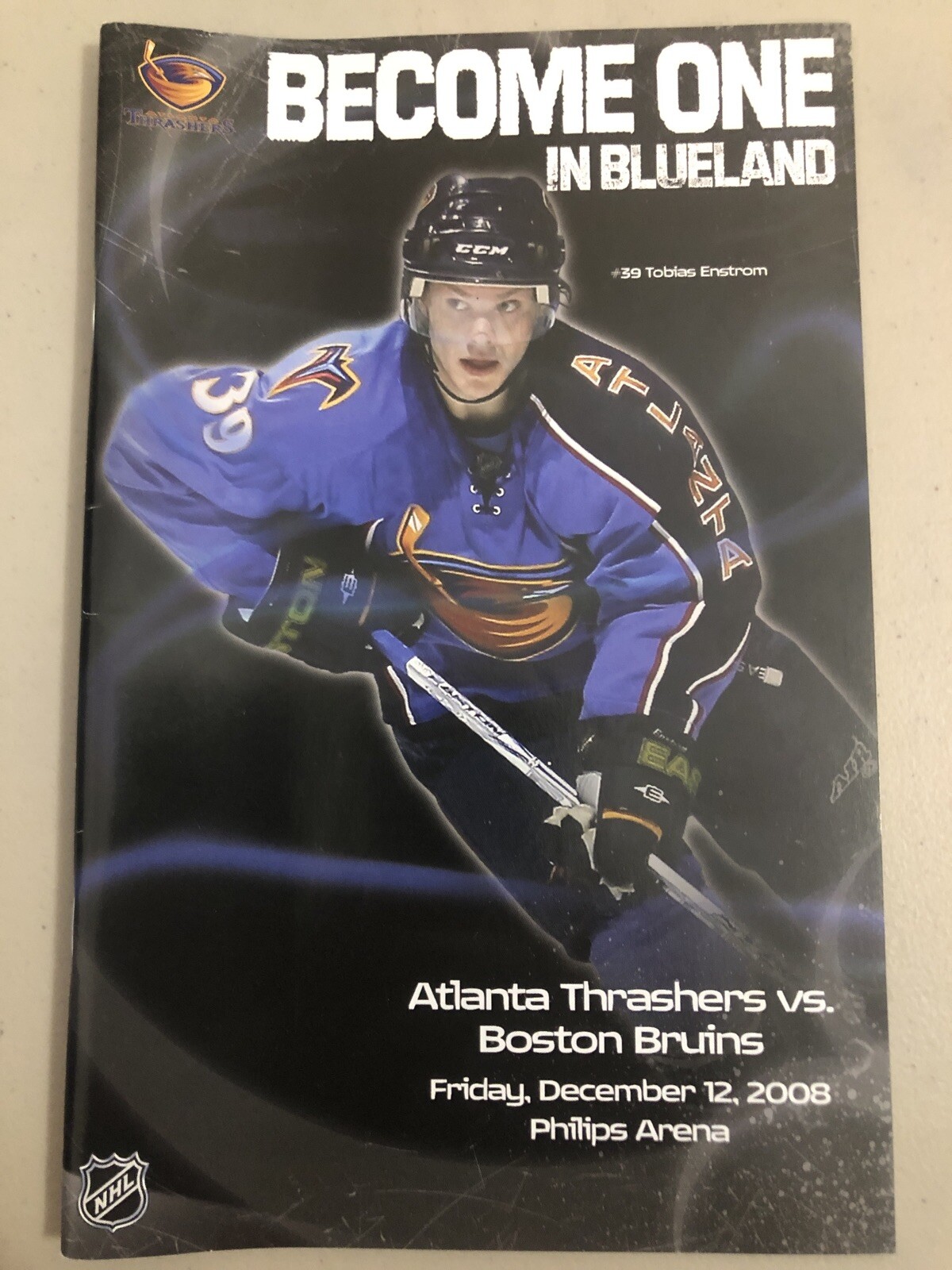 Atlanta Thrashers 🏒 Become One In Blueland 12•12•08 🏒 Tobias Enstrom 🏒 Bruins