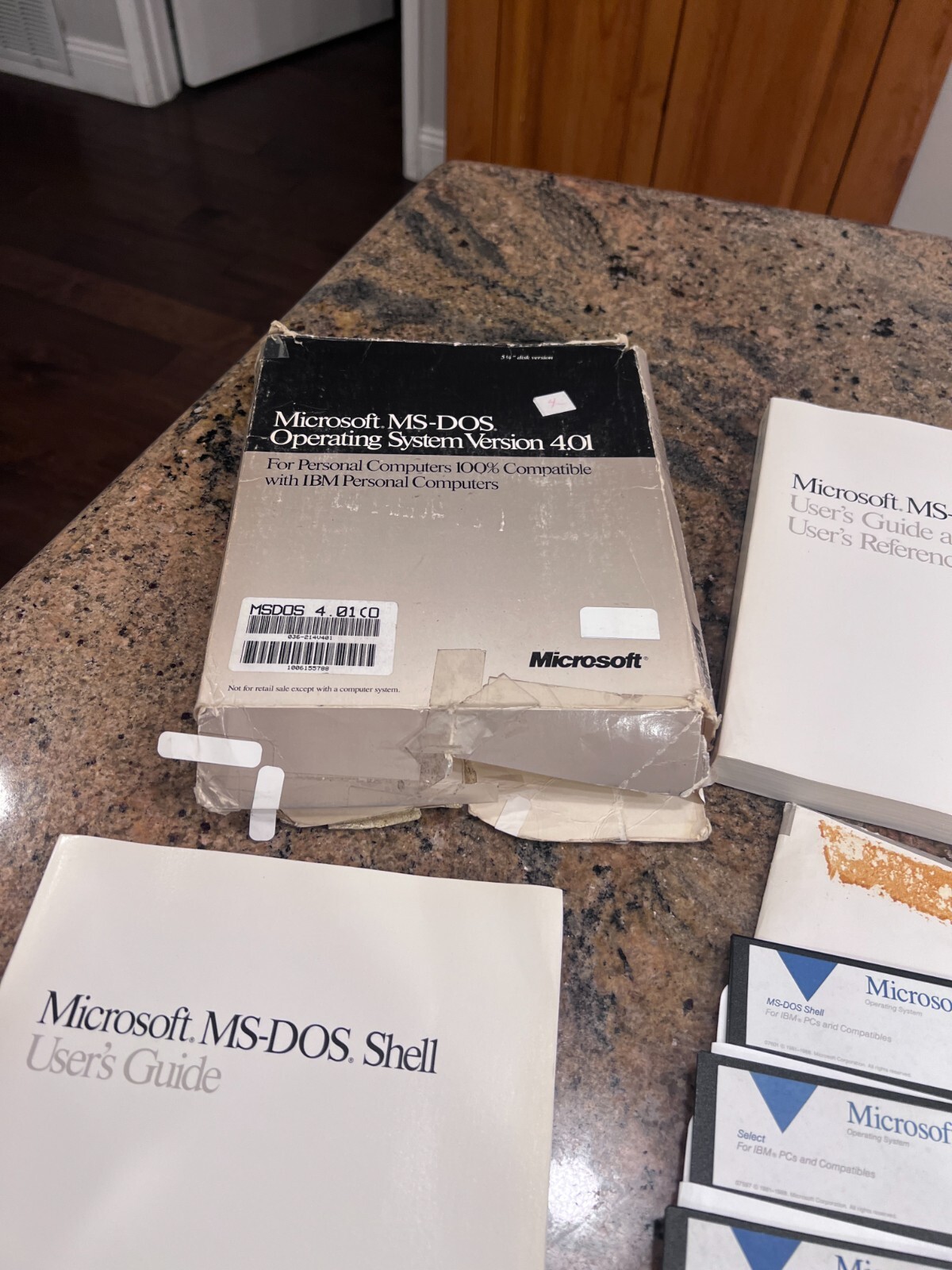 1988 Microsoft 4.01 MS-DOS Operating System (6) 5.25" Floppy Disk Set