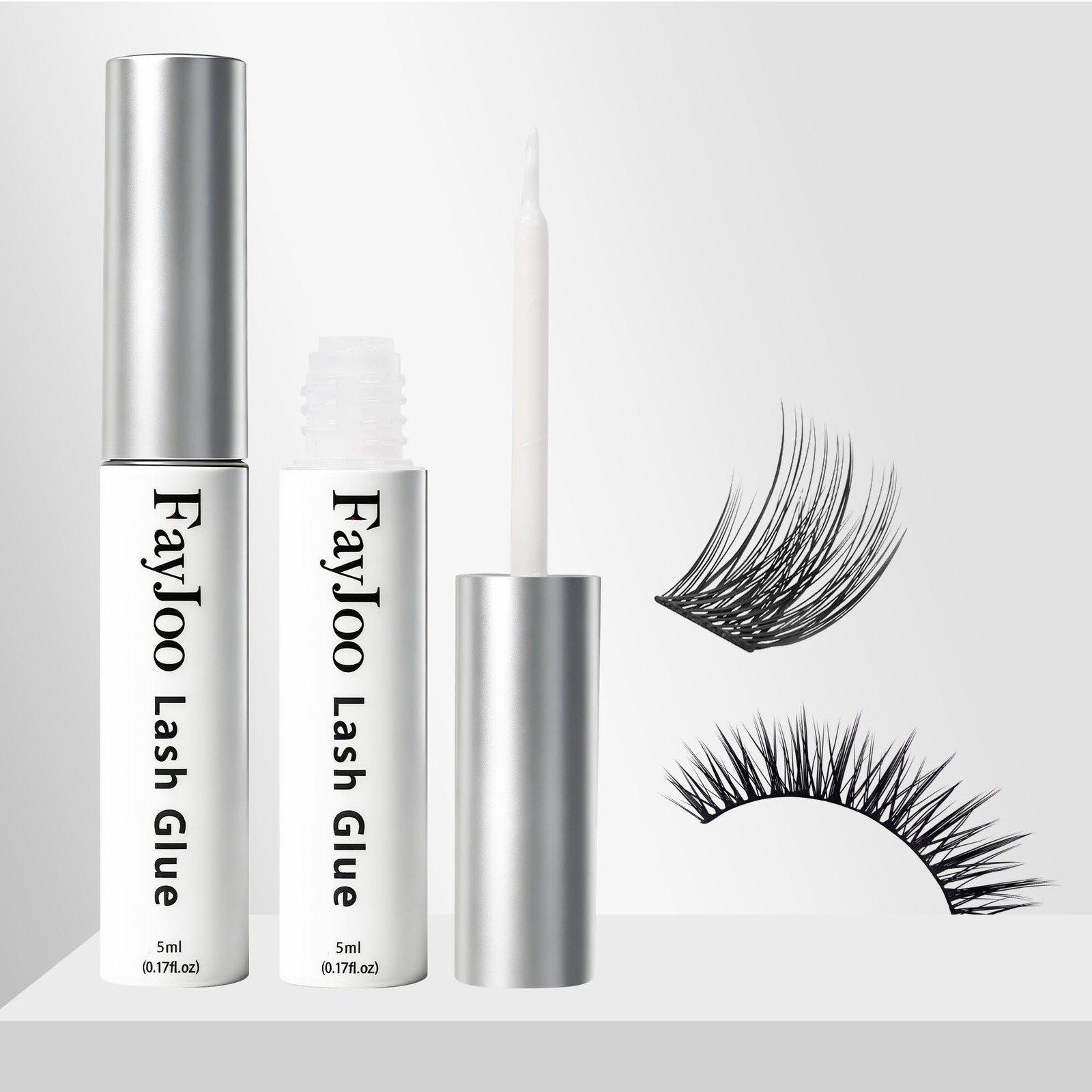 Strong Hold Eyelash Glue for Sensitive Eyes Up to 5 Days-Ultimate White/Clear