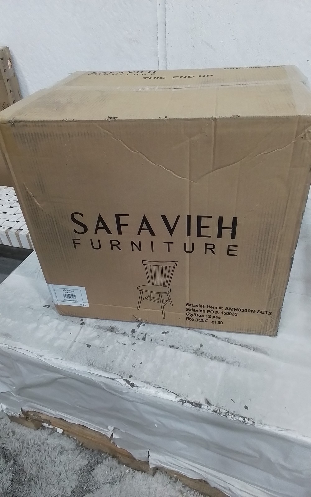 Safavieh PARKER SPINDEL SIDE CHAIR, Reduced Price 2172763625 AMH8500N-SET2