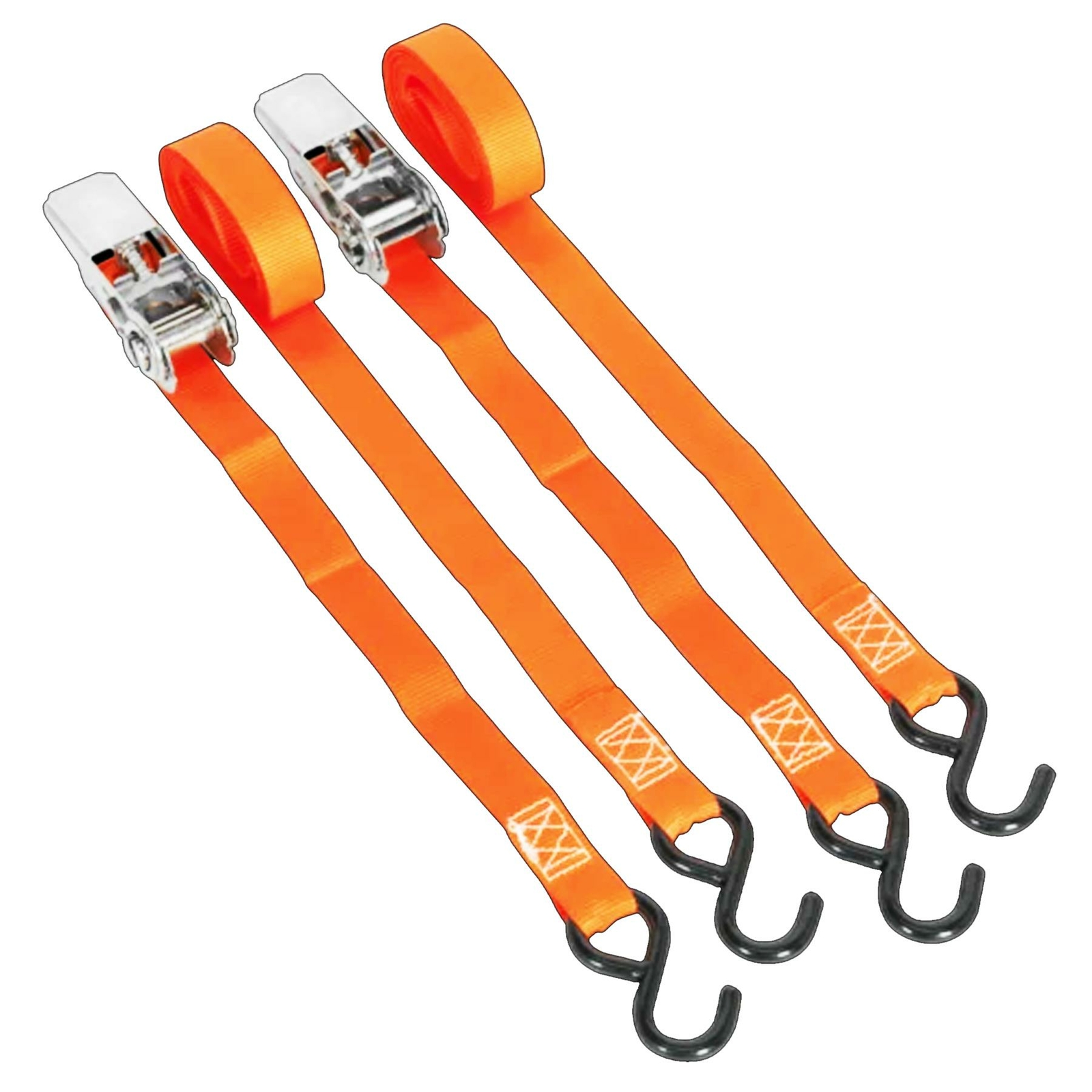 Sealey Ratchet Tie Down 25mm x 4m Poly Web 500kg Load Test - Pair