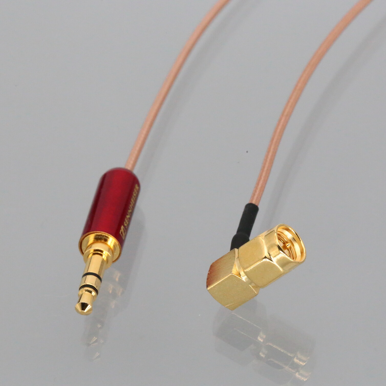 3.5mm 1/8 TRS Plug to SMA Male Elbow AV Audio Video Cable Speaker PA Antenna MIC