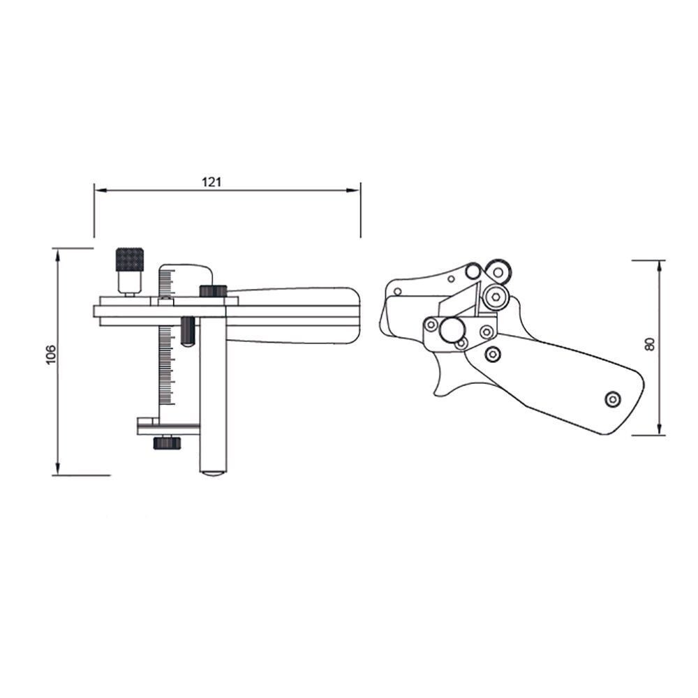 Manual Leather Strip Cutter Roller Type 10-60MM Adjustable Leathercraft Cutting