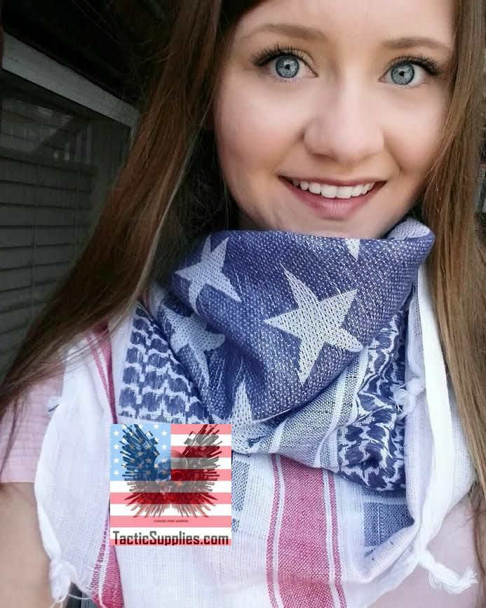 SCARF STARS & STRIPES BLUE WHITE RED TO COVER FACE MOUTH MASK NOSE EYES EARS NEW