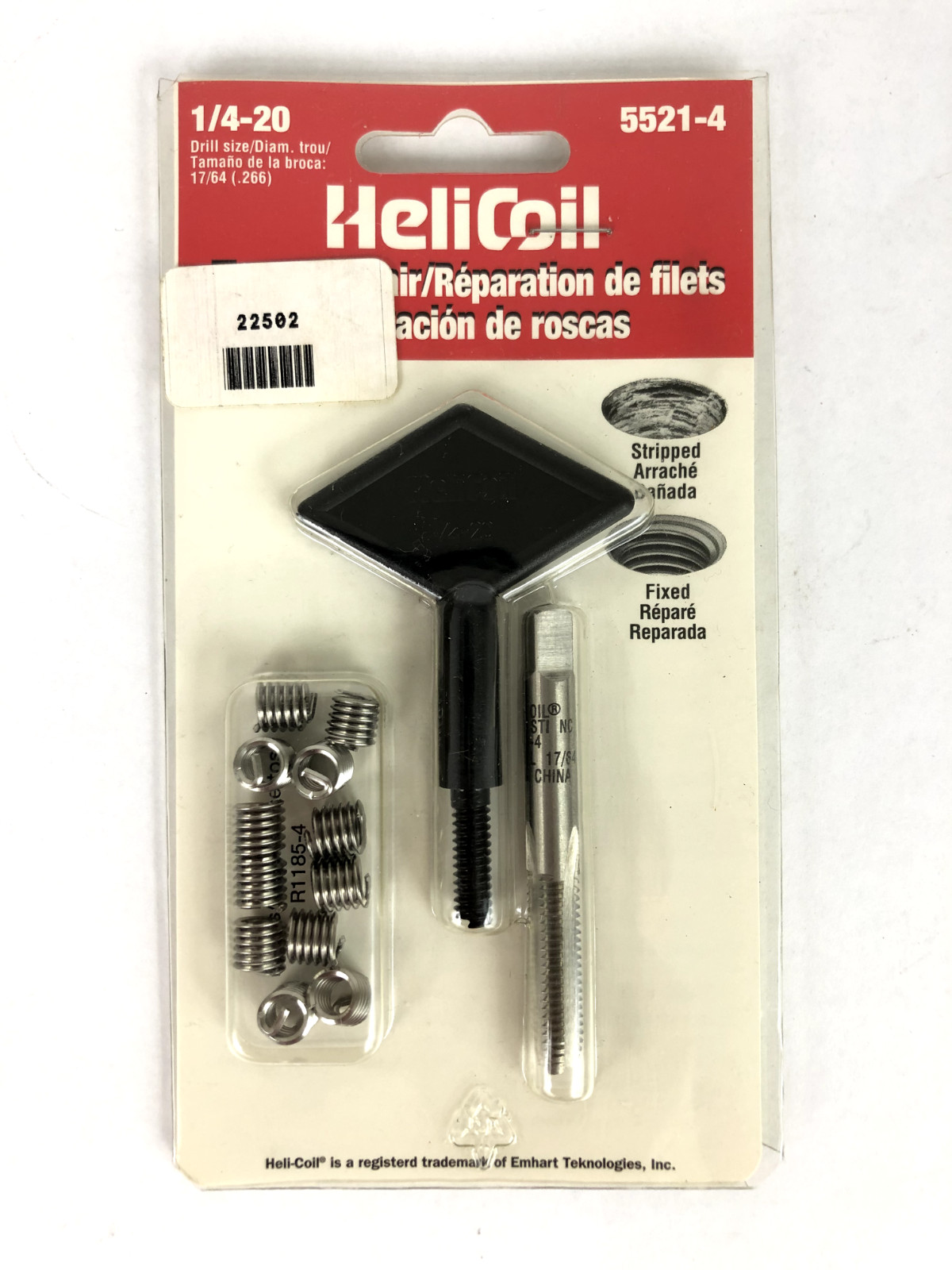 Helicoil 5521-4 Thread Repair Kit 1/4" x 20 Drill sz 17/64 *NEW free shipping*