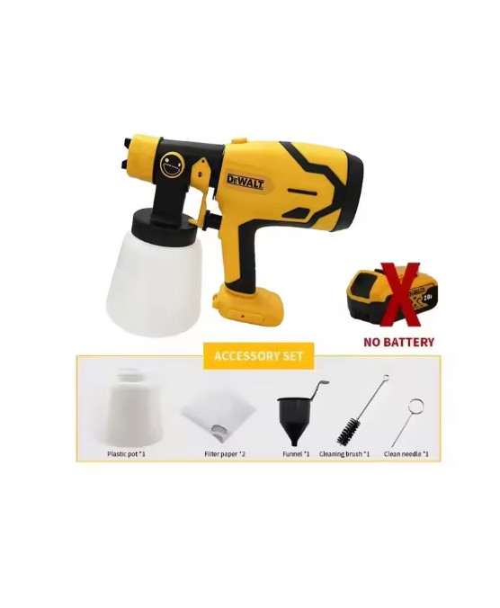 New 2026 Dewalt Cordless Electric 800ML Spray Gun Paint Sprayer High