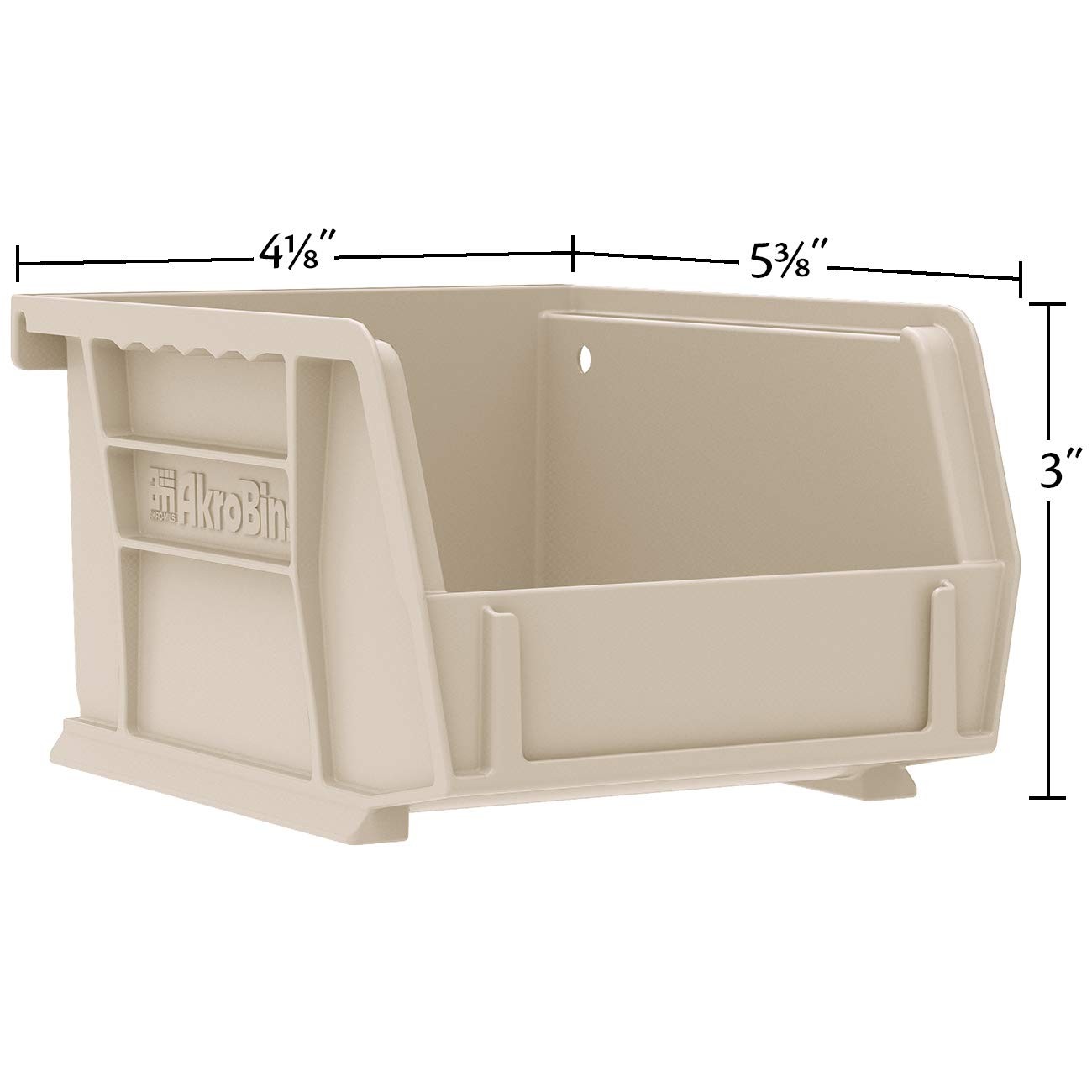 Akro-Mils 30210 AkroBins Plastic Storage Bins, Space-Saving 6 Pack, Red