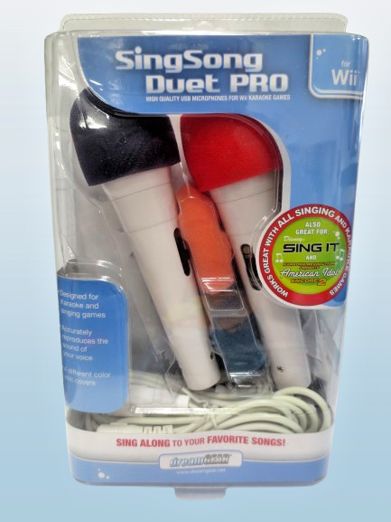 DREAMGEAR WII SINGSONG DUET DUAL MICROPHONES FOR WII KARAOKE GAMES BOXED