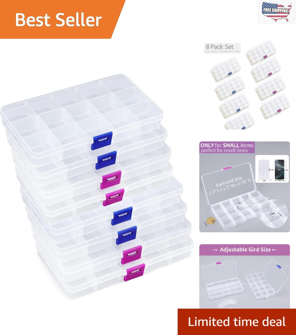 Small Jewelry Storage Box Set – 15 Compartments for Rings, Earrings, and more