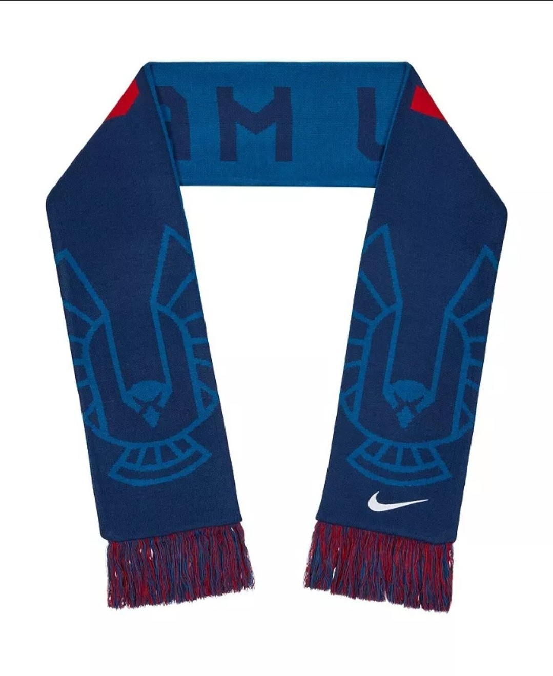 NWT Nike Team USA Knit Sport Men's Winter Scarf , One Size , Red/Blue