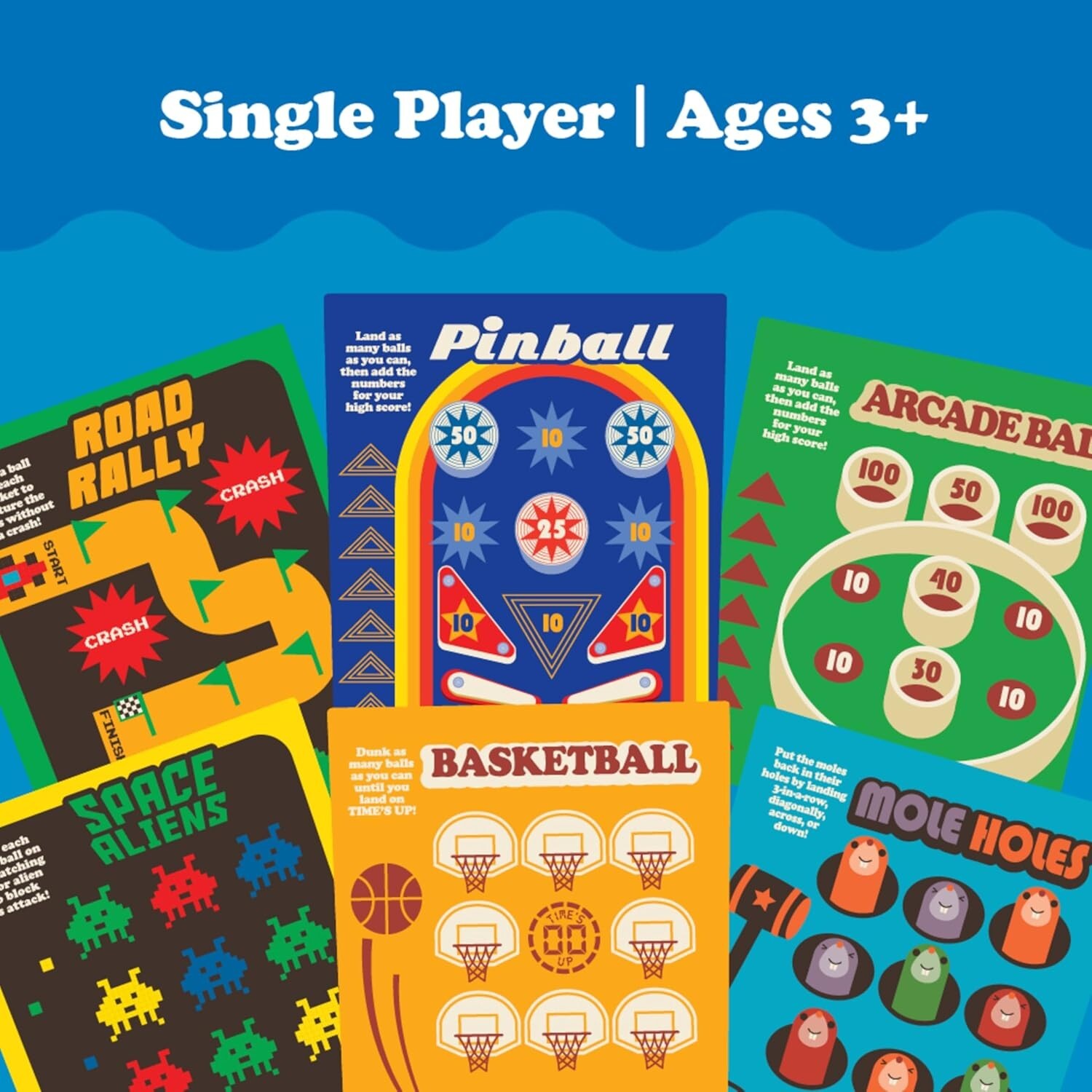 Original Waterfuls Classic Handheld Water Game - 6 Interchangeable Back Panels