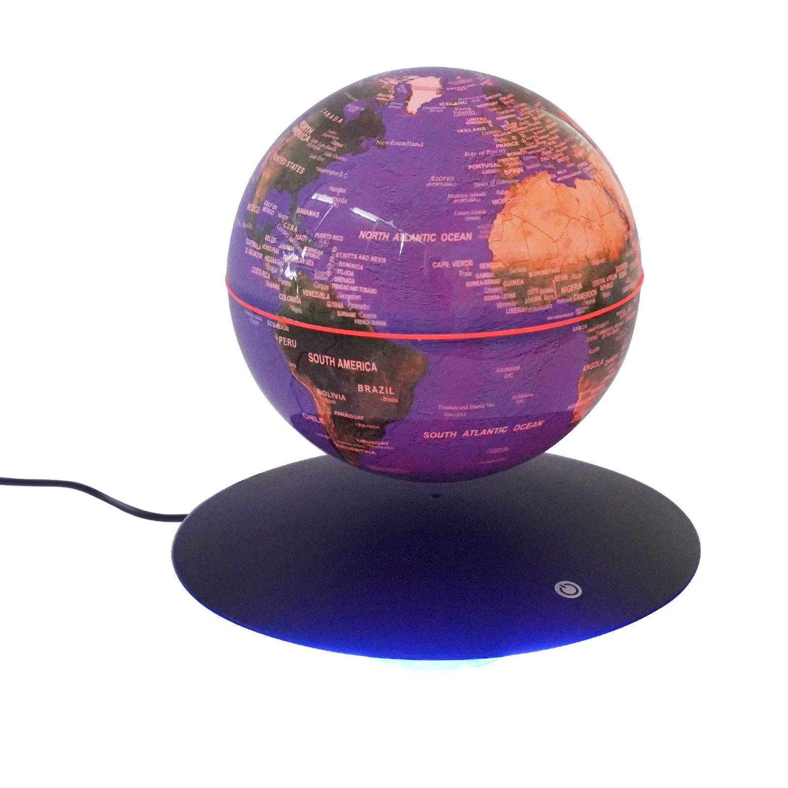 6in Magnetic Levitating Globe with LED Gradient Light Floating Earth Desk Decor