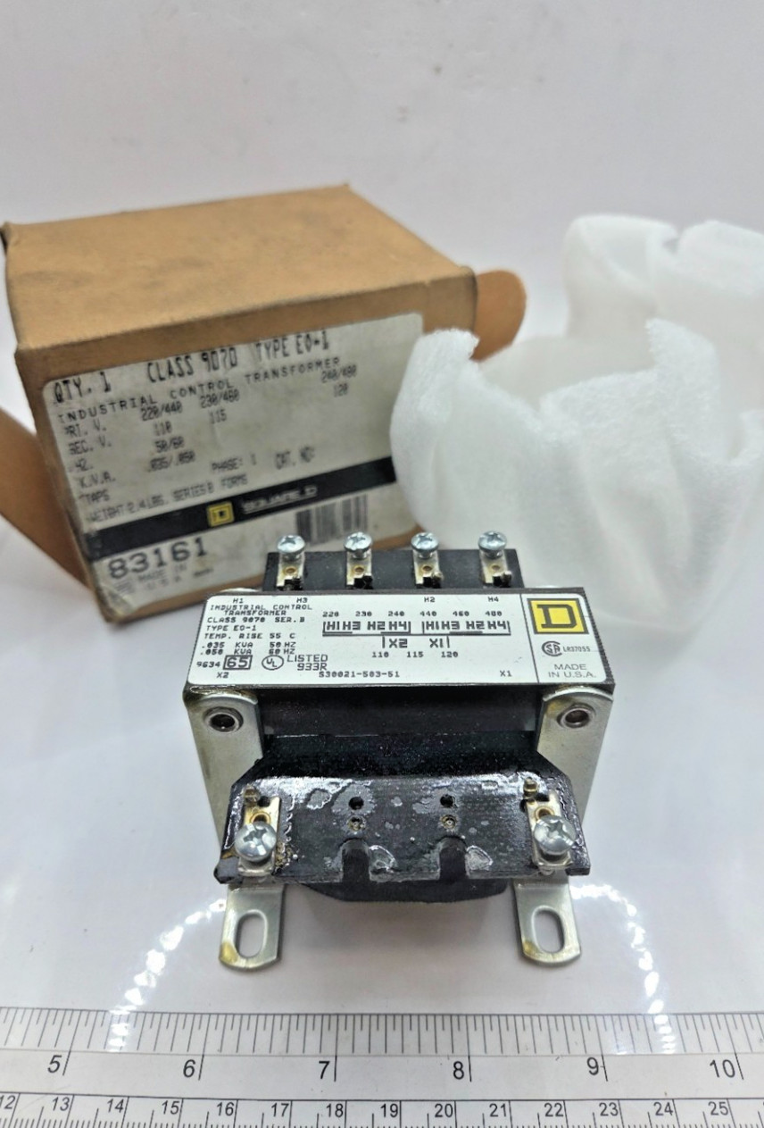 SQUARE D 83161 9070-EO-1 INDUSTRIAL CONTROL TRANSFORMER, 0179J