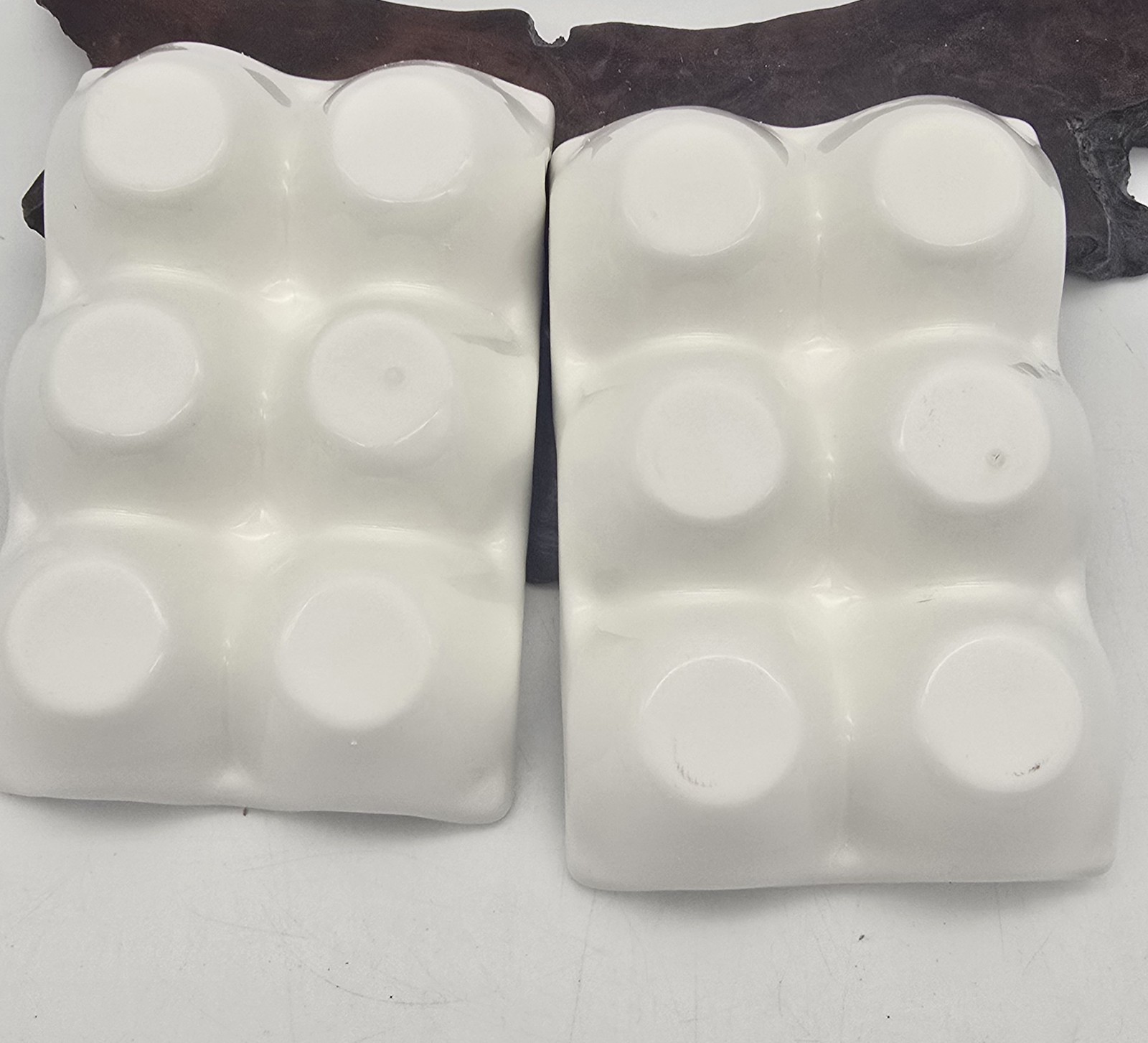 2 White Ceramic Egg Trays ~ Trinkets ~ Farmhouse NEW Orgainizer