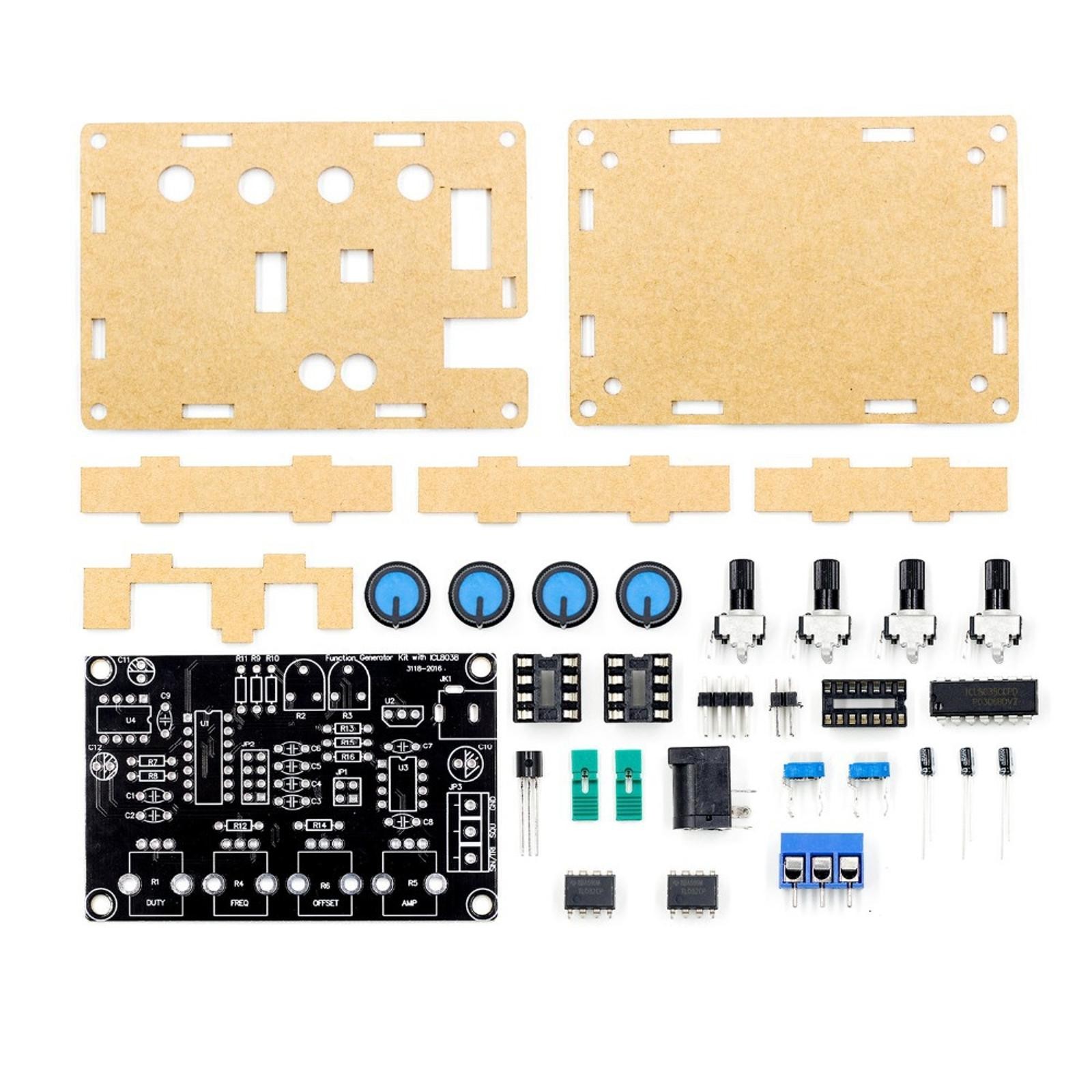 ICL8038 Low Frequency Signal Generator DIY Kit Acrylic Shell Xr2206 Version