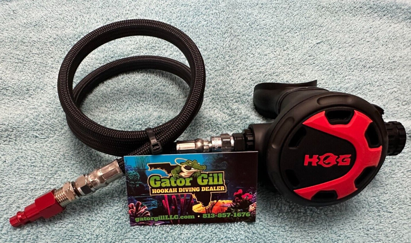 Hookah/Scuba Diving 2nd stage HOG Fully adjustable regulator 20" LP line braided