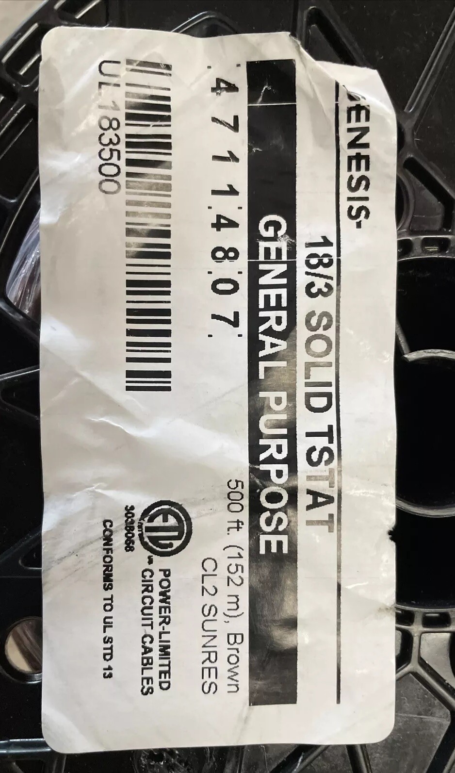 GENESIS 47114807 18/3 SOLID TSTAT 500FT