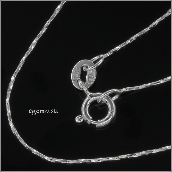 Italian Sterling Silver Twisted Box Chain Necklace 1.0mm 18" #99082