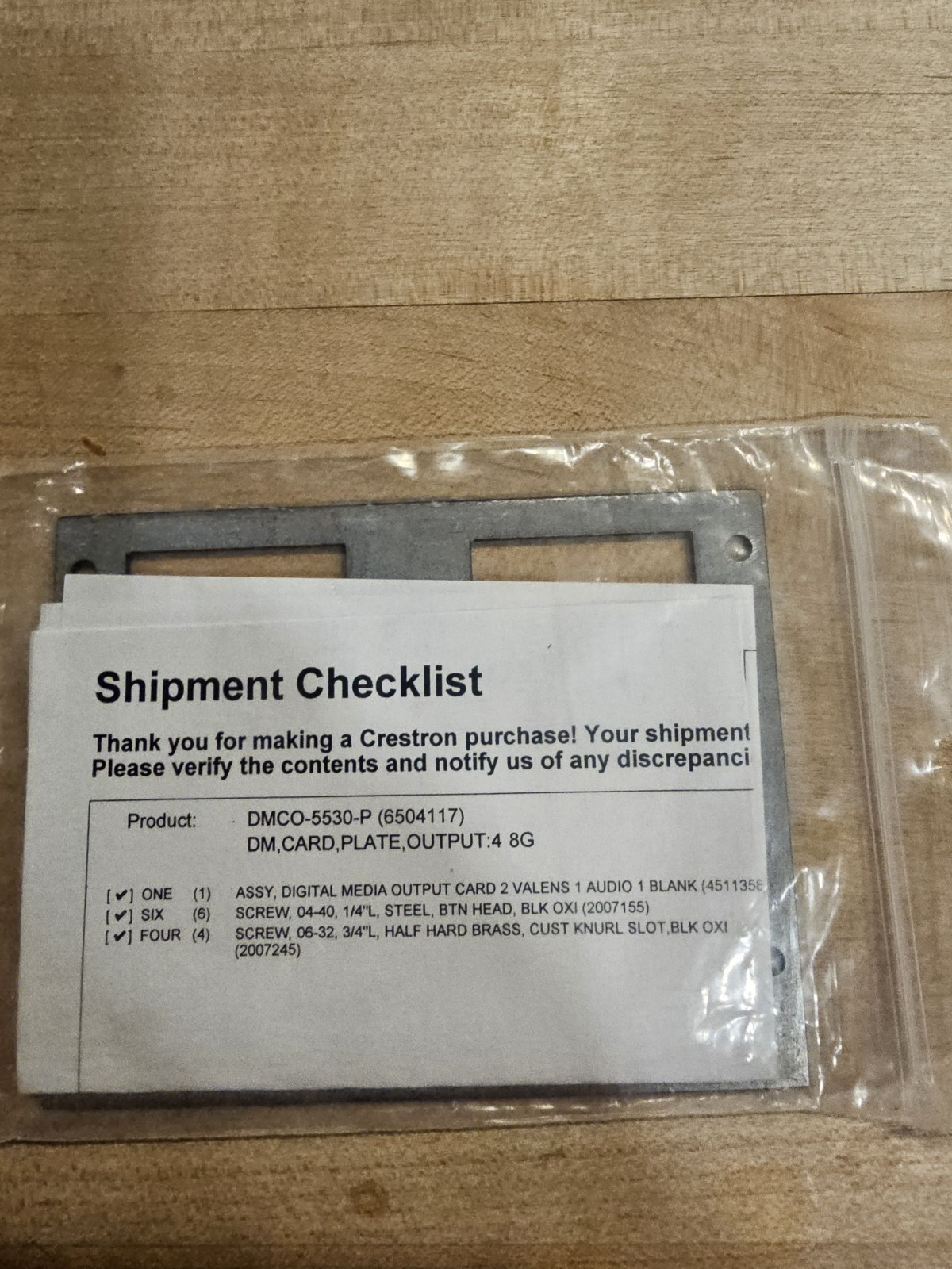 Crestron dmco-5530-p Plate For DMCO-5530