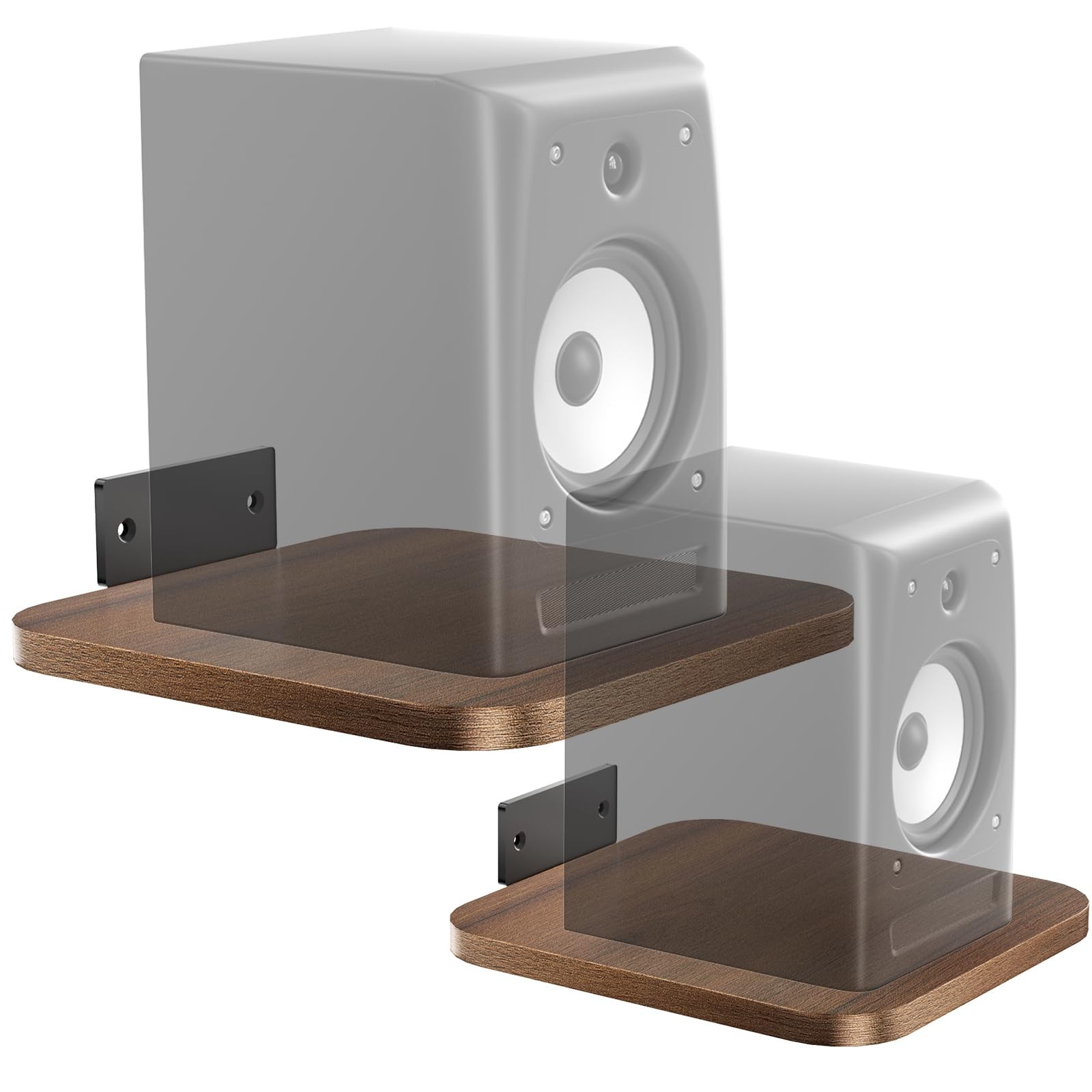 Speaker Wall Mount, Heavy Duty Bookshelf Speaker Floating Wall Shelves, Surro