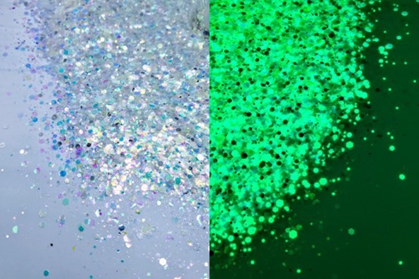 Glow-in-the-Dark Chunky White Glitter - FireFlies 3 oz.