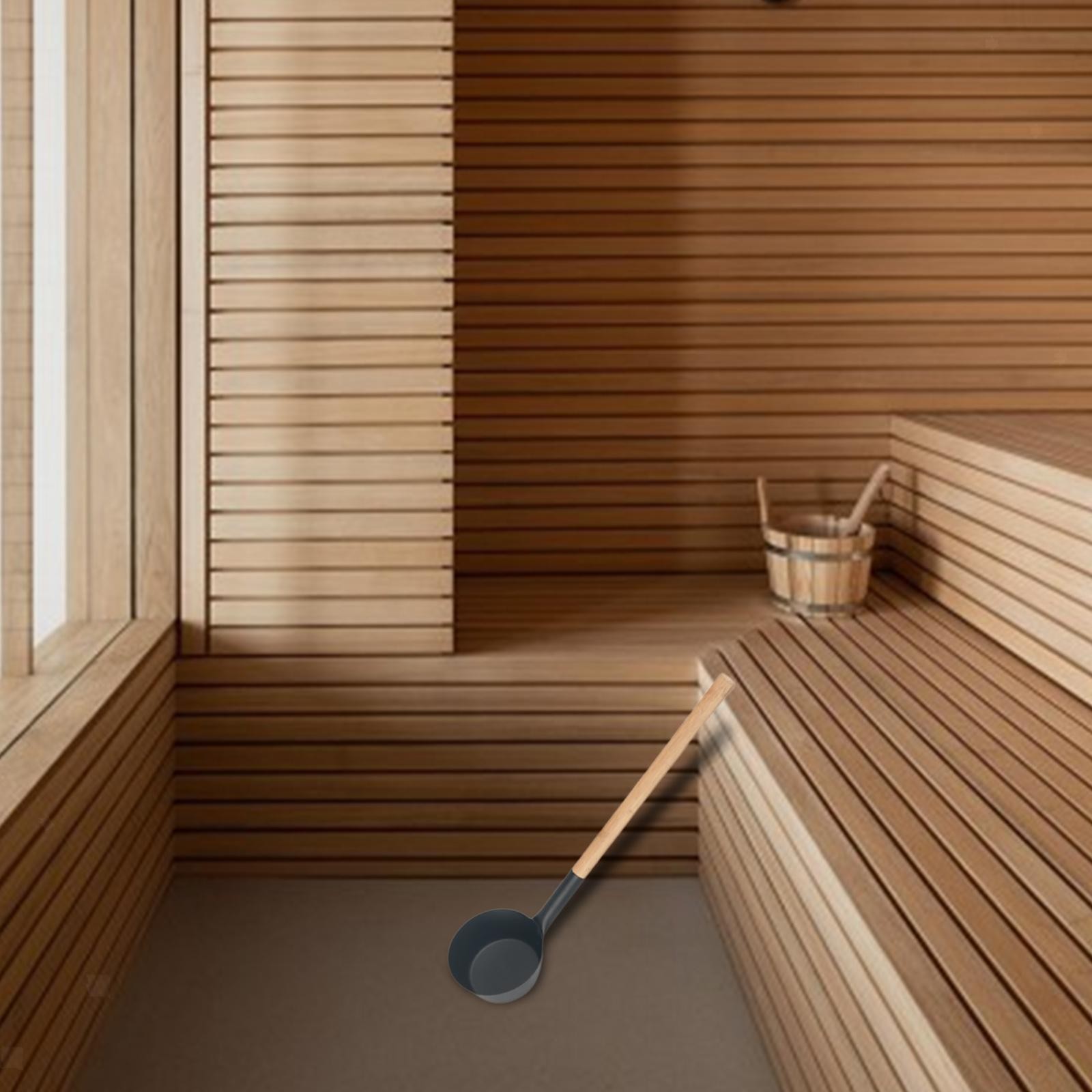 Sauna Ladle Bath Spoon Easy to Use Comfortable to Hold Large Capacity