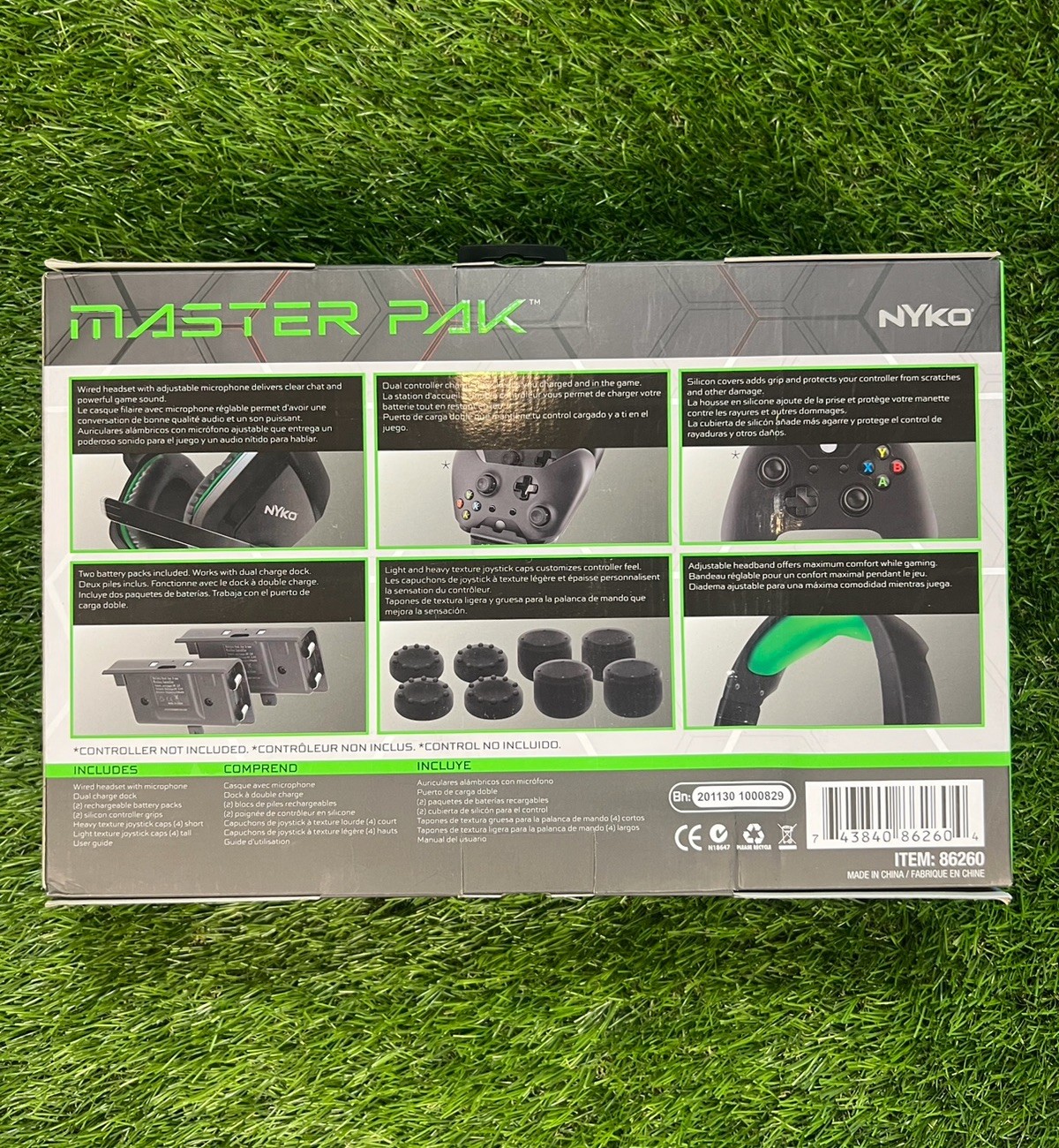 NYKO Xbox One Master Pak 15 Piece Accessory Kit - Headset + Charge Base - Sealed