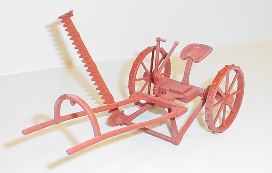 Sickle Bar Mower Rusty Miniature 1/24 Scale G Scale Diorama Accessory Item