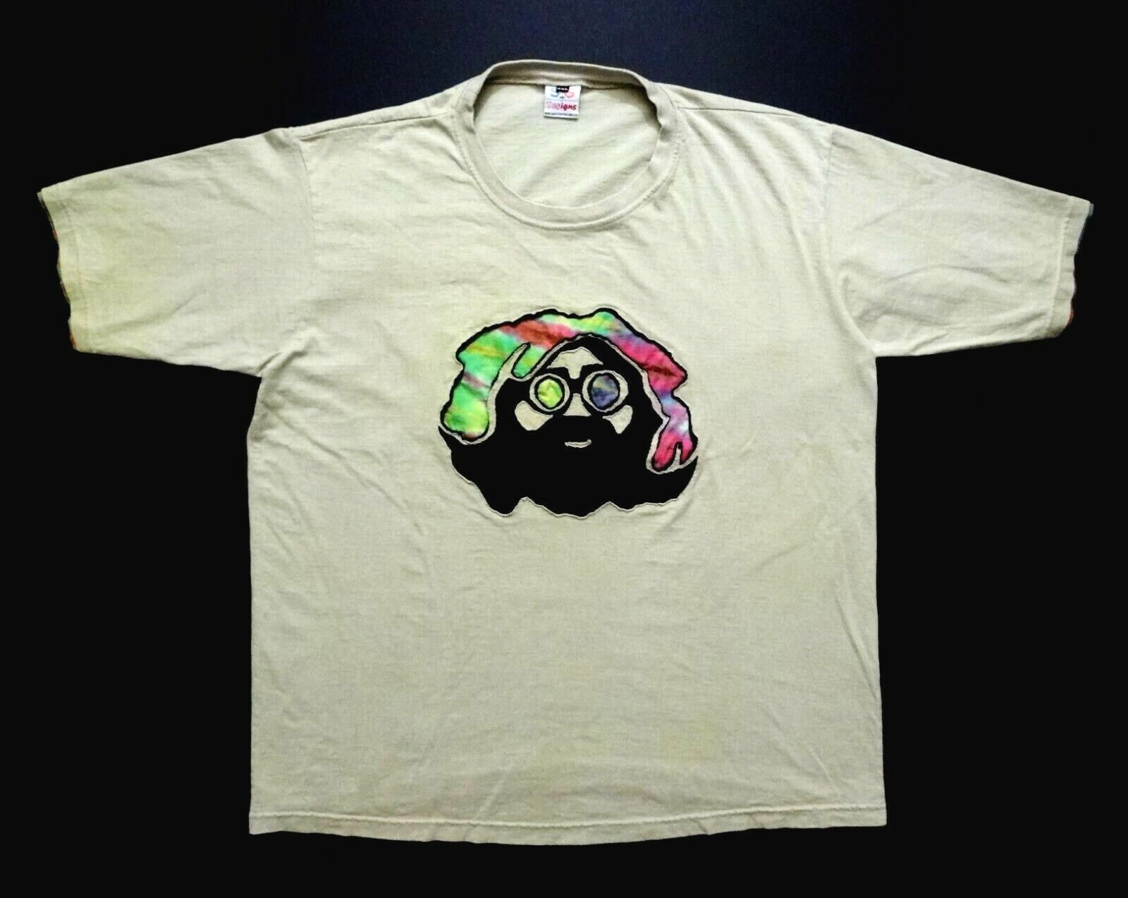 Grateful Dead Shirt T Shirt Jerry Garcia Face Tie Dye Stitched 3-D JG 2000's XXL