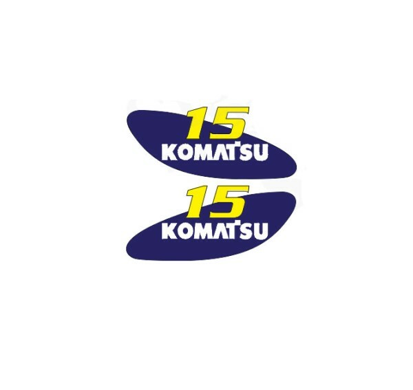 Pair of Komatsu 15 Forklift Decals set sticker emblem L@@K BOTH SIDES LEFT-RIGHT