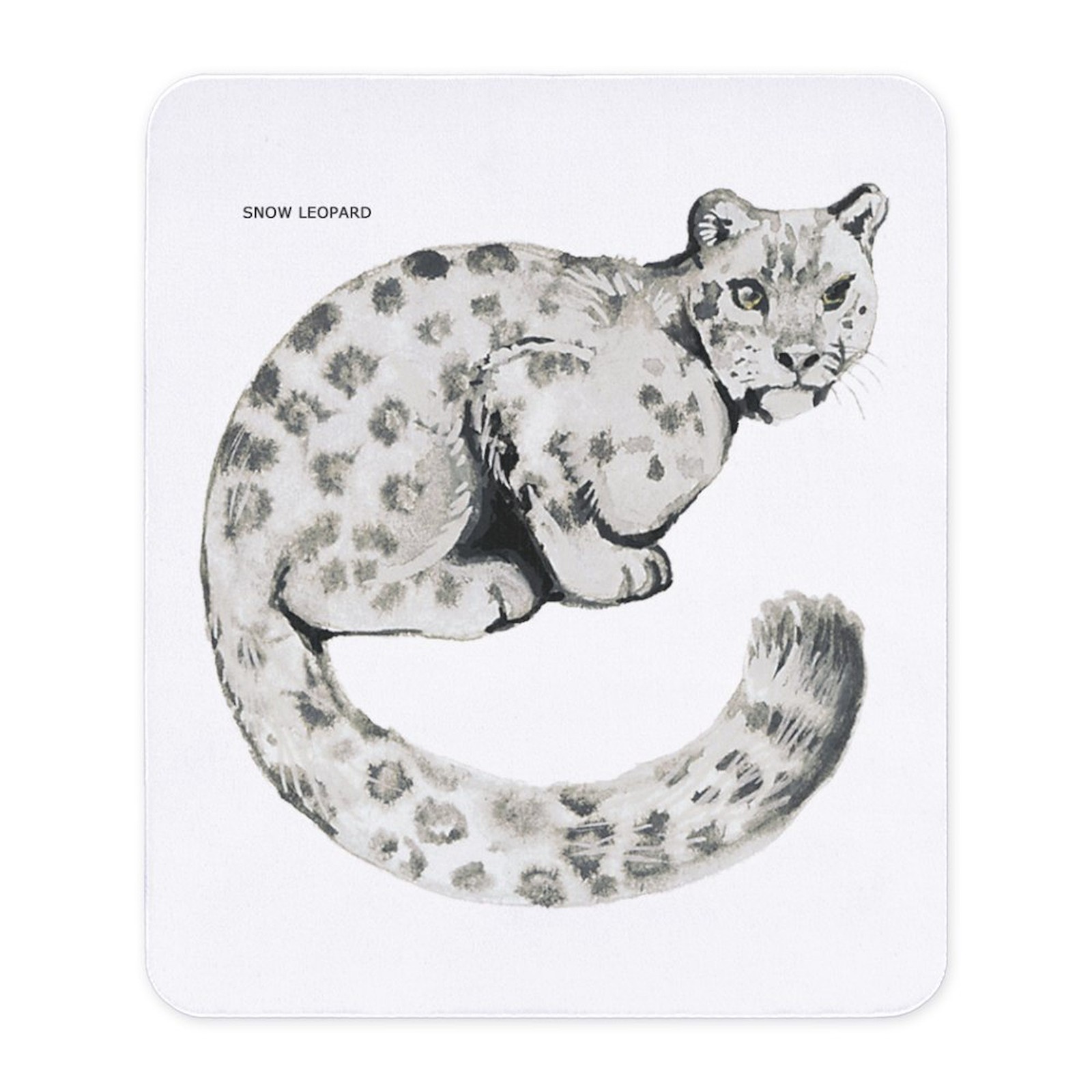 CafePress Snow Leopard Cat Mousepad  (801124085)