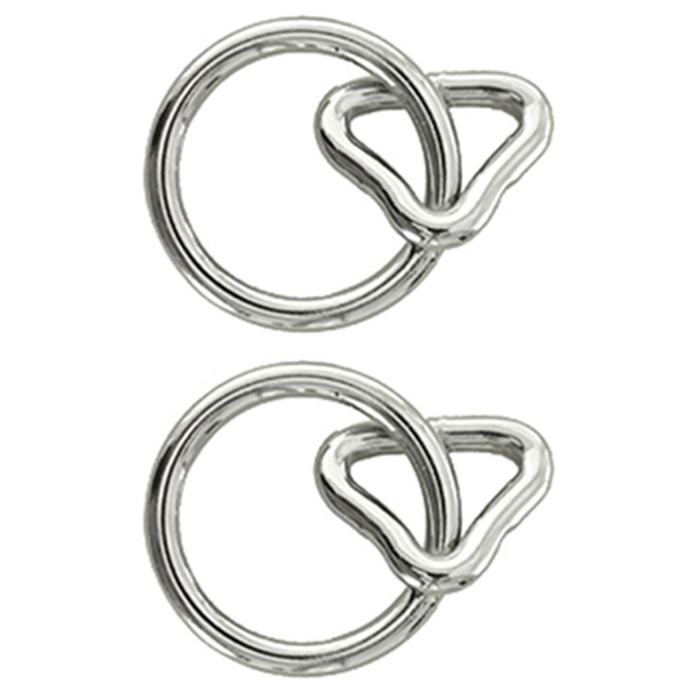 Hilason 1Inch Loop 1 1/4 Inch Ring Nickel Plated Set of 2