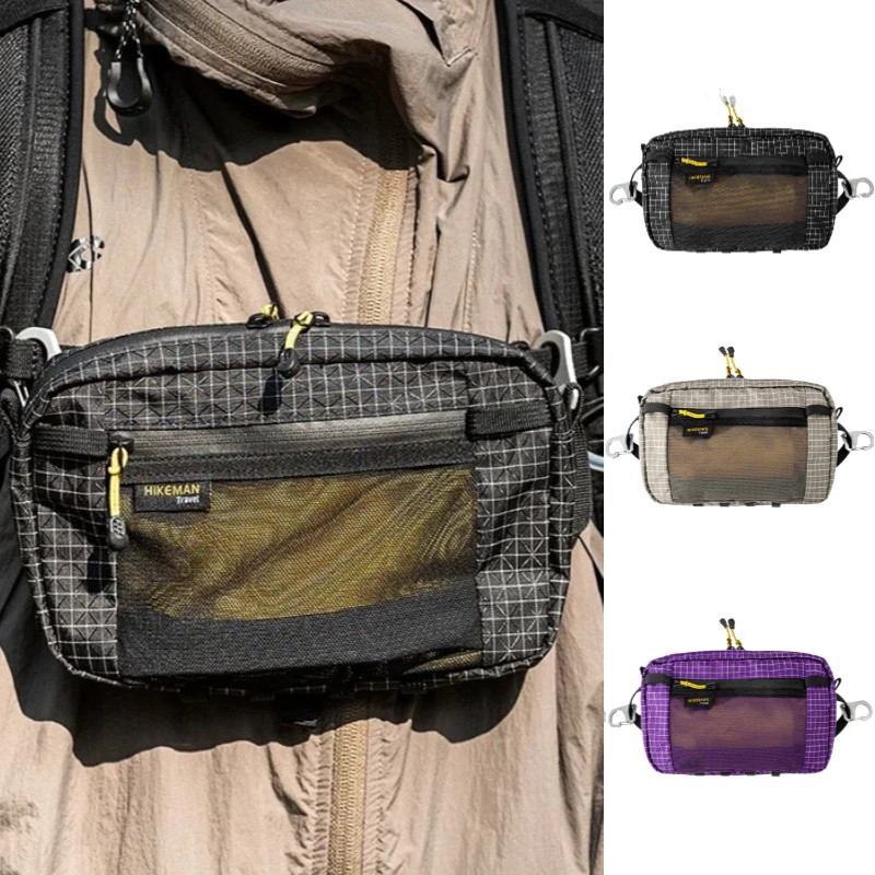 Dyneema Fiber Waist Bag 1.1L Waterproof UrltraLight Multi Pocket for Cycling Run