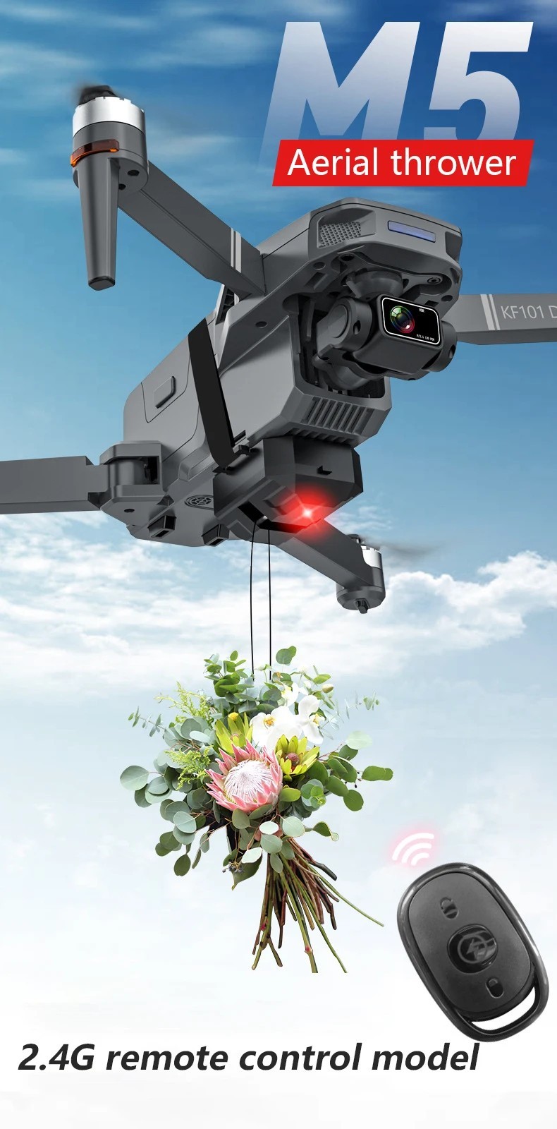 DJI Mini 2 SE Mini 3 Pro Drone Airdrop Dropper 2.4G Remote Control Thrower
